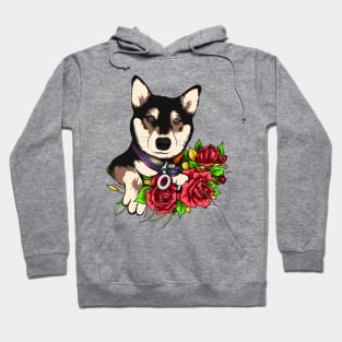 Dog and flower Hoodie